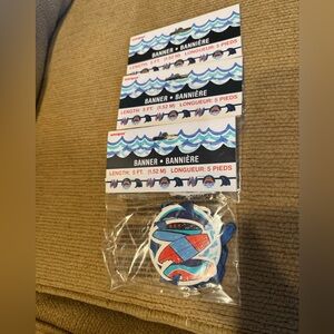 New lot 3 packages Unique Shark & Surfboard 5ft Banner Decoration